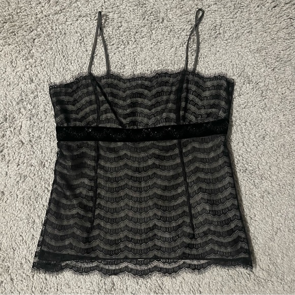 Elegant Black Lace Tank Top - Picture 1 of 5